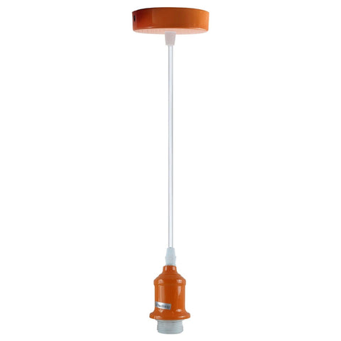 Industrial Vintage Orange Ceiling Light Fitting E27 Pendant Holder~4043