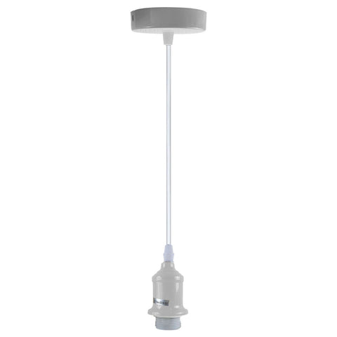 Industrial Vintage White Ceiling Light Fitting E27 Pendant Holder~4048