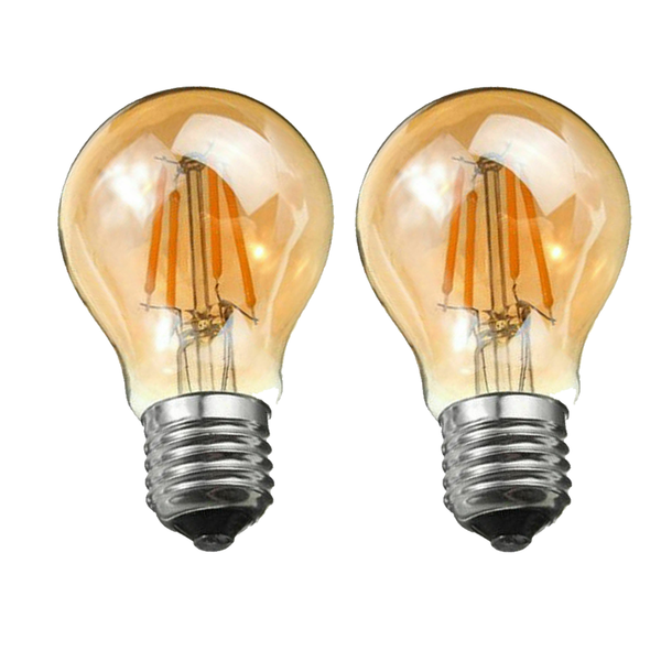 LED A60 E27 4W gloeilamp, dimbaar, kleine bolvormige gloeilamp met schroefdraad, ~4095 – 2-pack