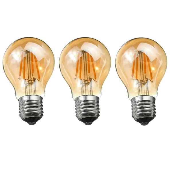 LED A60 E27 4W gloeilamp, dimbaar, kleine bolvormige gloeilamp met schroefdraad, ~4095 – 3-pack