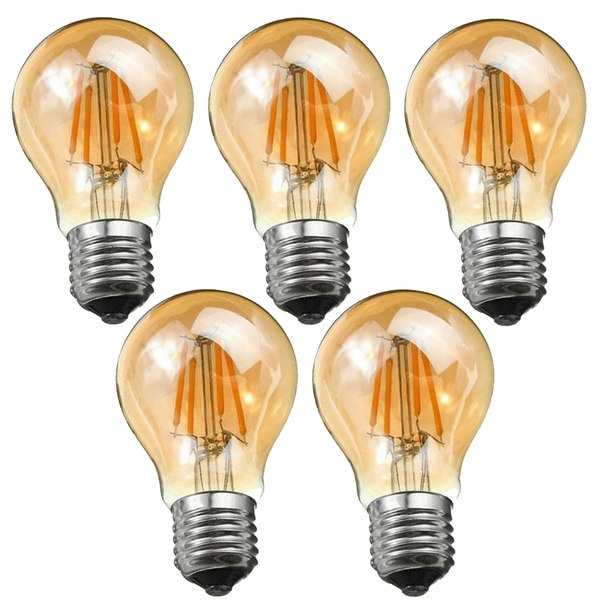 LED A60 E27 4W gloeilamp, dimbaar, kleine bolvormige gloeilamp met schroefdraad, ~4095 – 5-pack