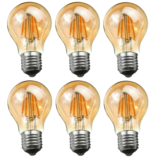 LED A60 E27 4W gloeilamp, dimbaar, kleine bolvormige gloeilamp met schroefdraad, ~4095 – 6-pack