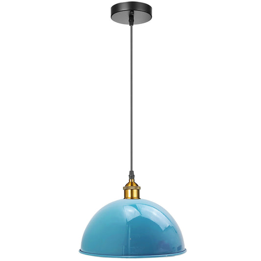 Modern Gloss Royal Blue Metal Dome Ceiling Pendant Light~1843
