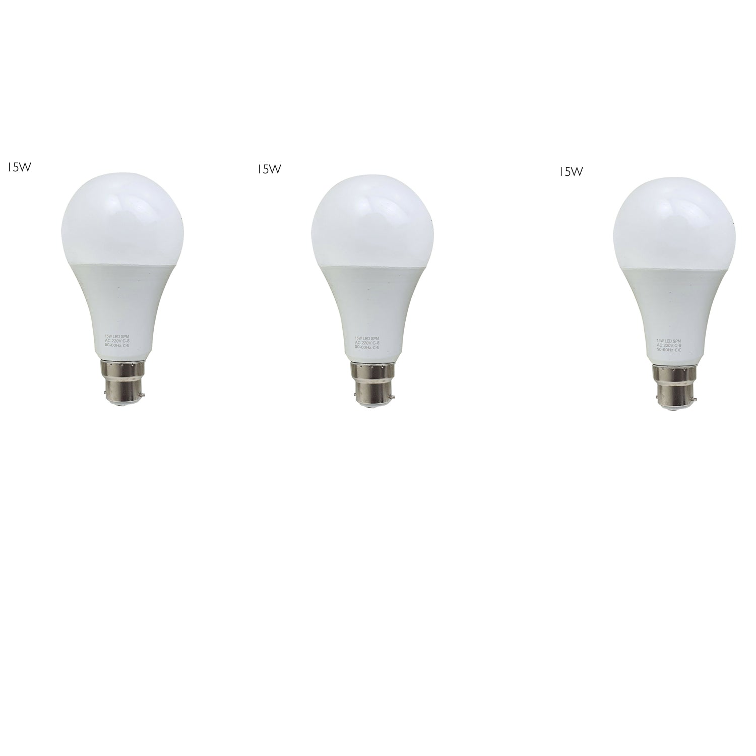 3 X Energy Saving LED Light Cool White Bulbs B22 Bayonet Screw Lamp 3W-25W GLS~1443 - LEDSone UK Ltd