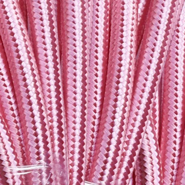 Textilkabel 2 Adrig Lampenkabel 2x0.75mm², Rund, Glänzend Rosa