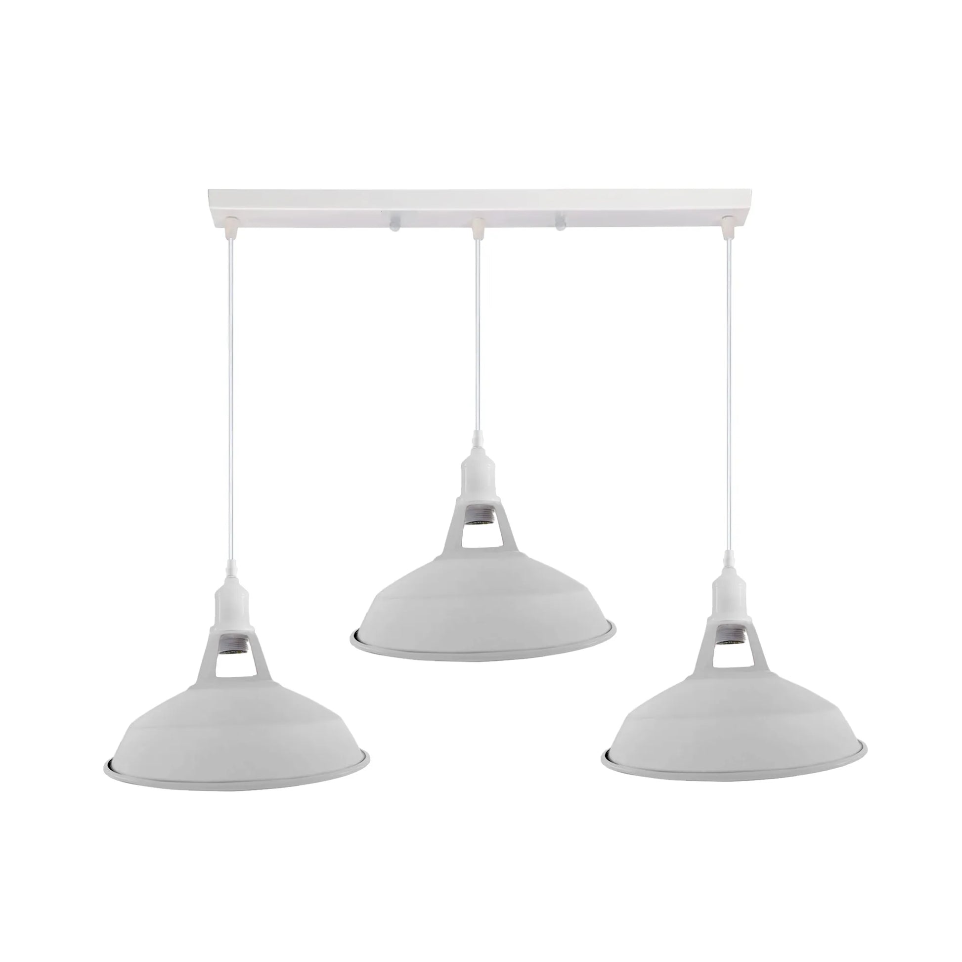 3 Way Ceiling Barn Slotted E27 Metal Pendent Light Fixture 