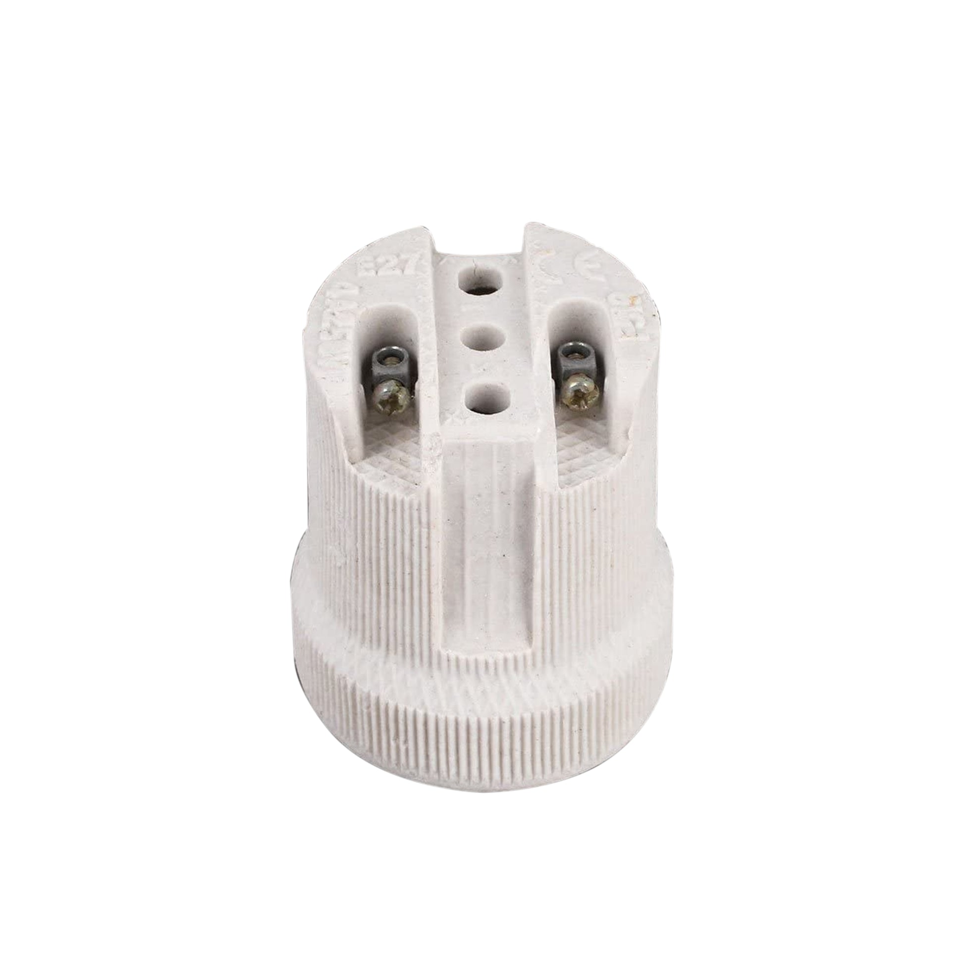 5 Pack E27 Bulb Holder Edison Screw White Ceramic Porcelain Lamp holder For Table Lamp E27 60W Plain Lamp holder Socket UK .