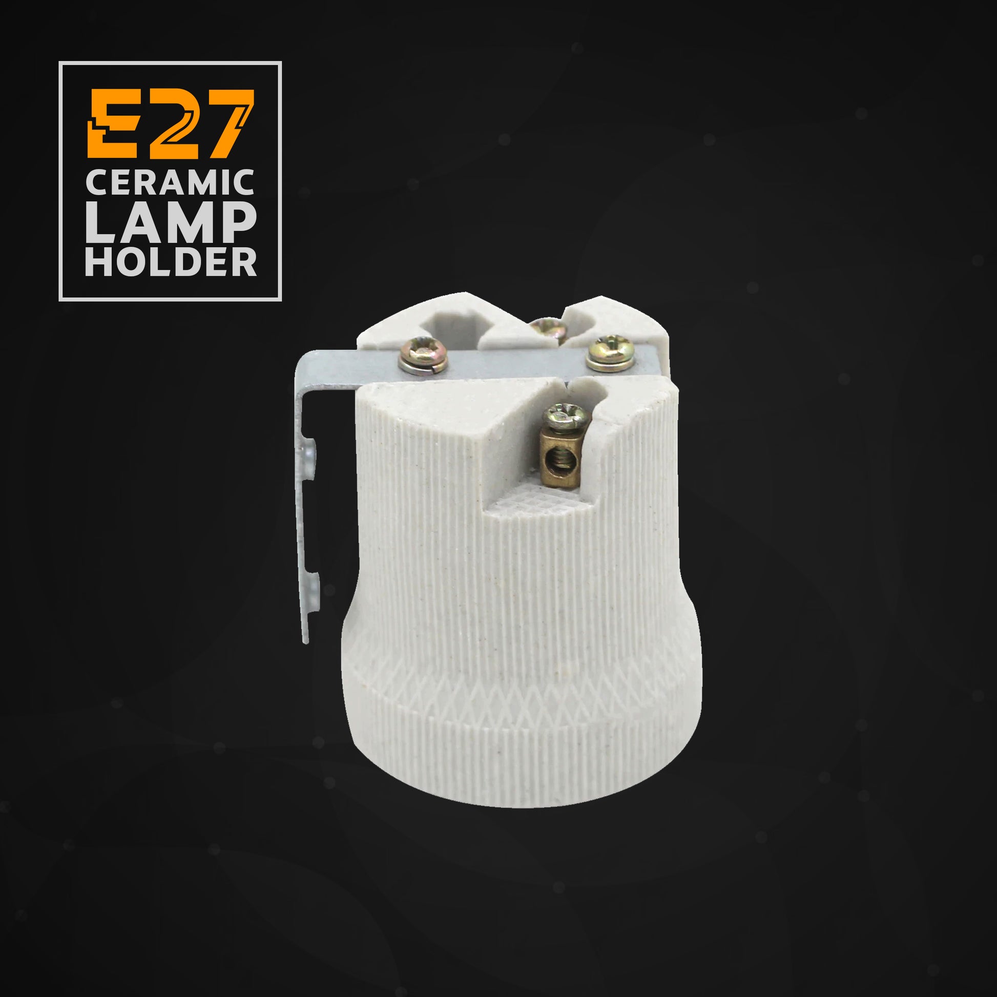 6 PackE27 Bulb Holder Edison Screw White Ceramic Porcelain Lamp holder For Table Lamp E27 60W Plain Lamp holder Socket UK.