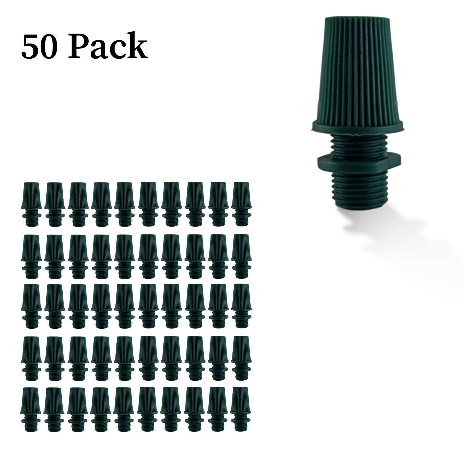 50 pack 100mm green cable cord grip lock