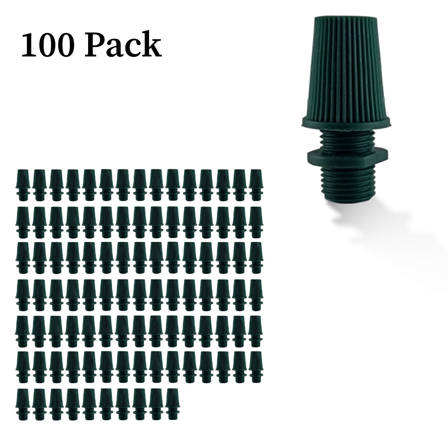 100 pack 100mm green cable cord grip lock