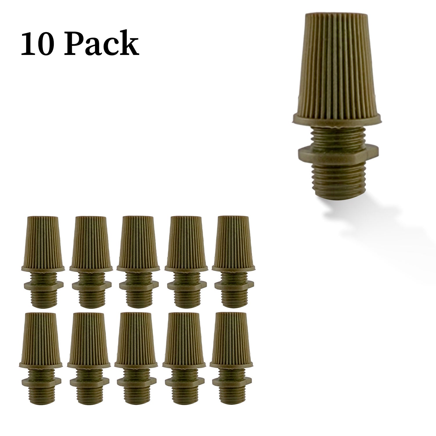 Army Green 10mm Male Thread Cable Cord Grip Lock