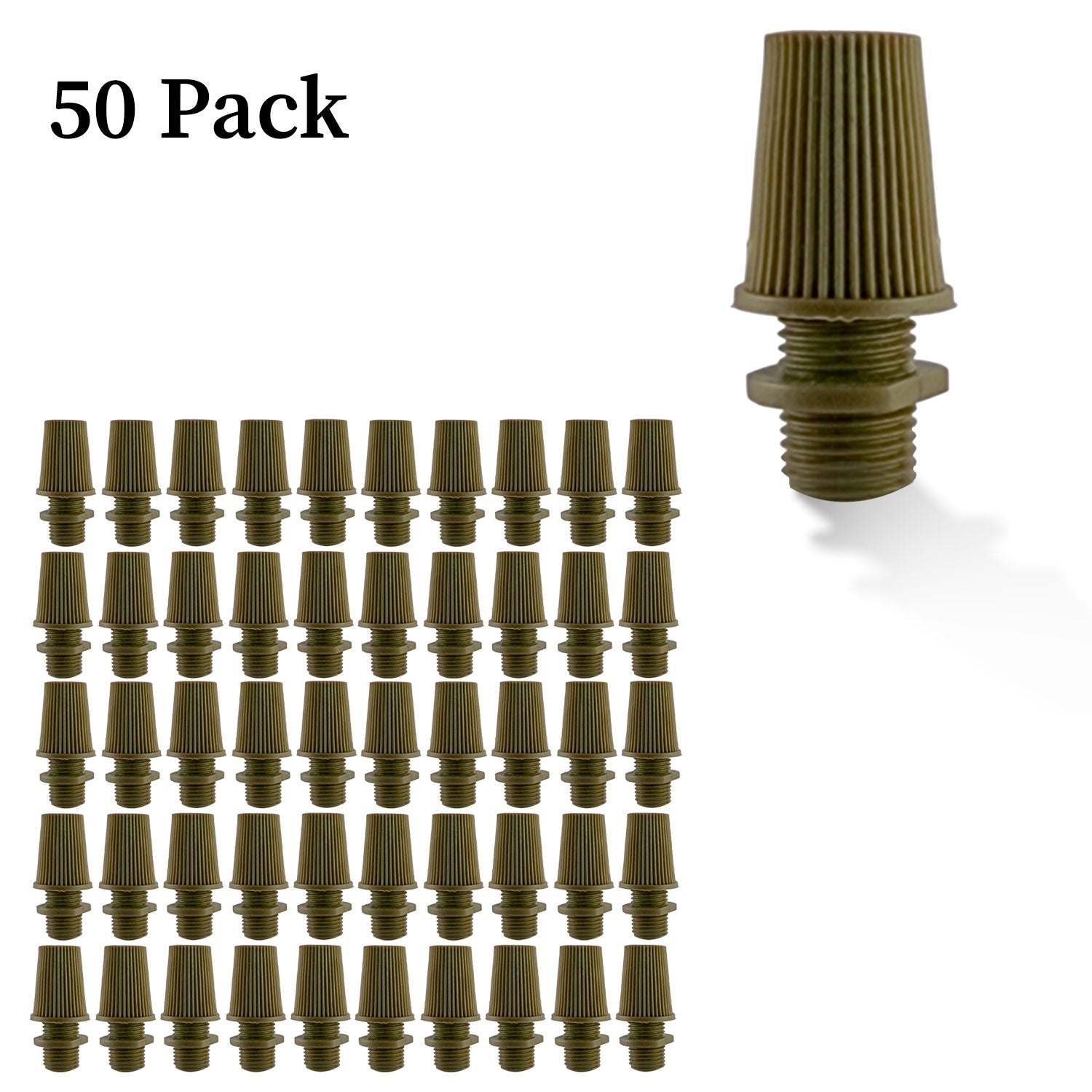 50 pack 100mm Army green cable cord grip lock