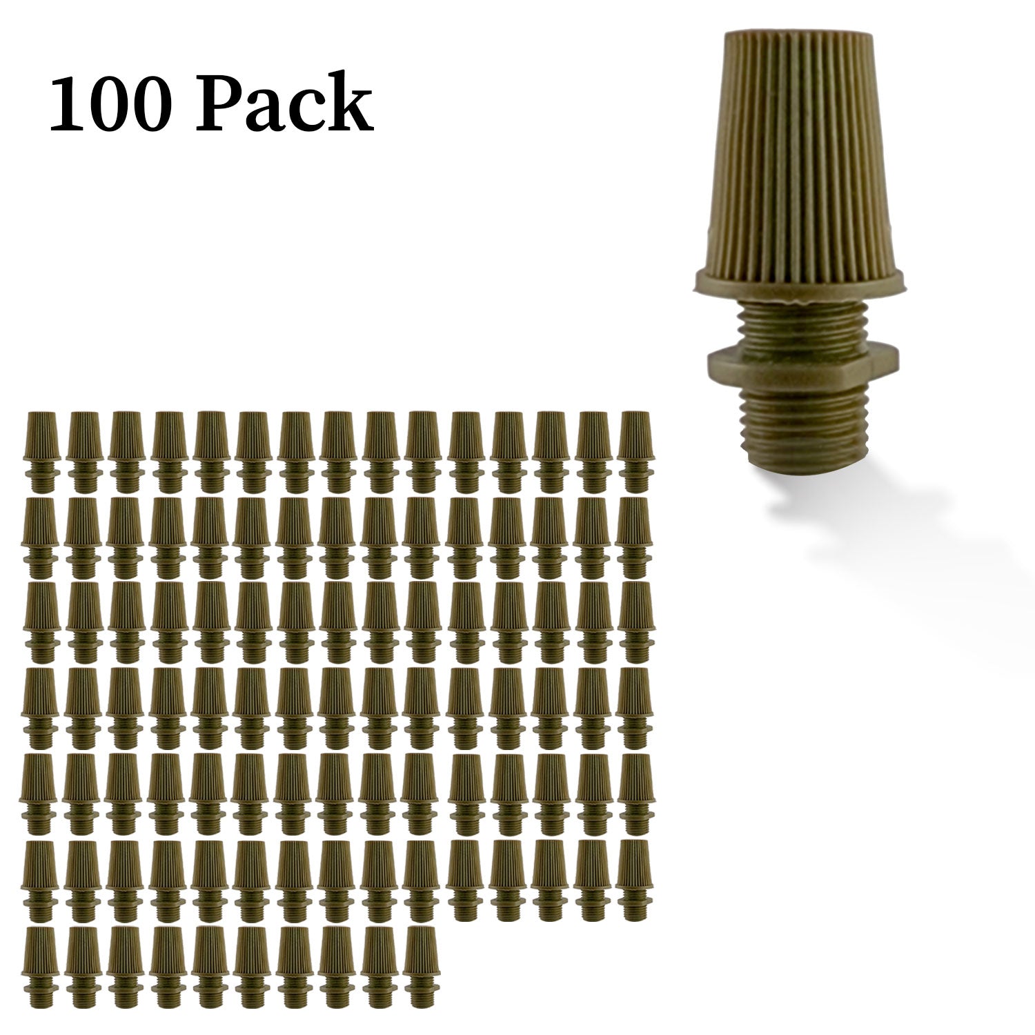 100 pack 100mm army green cable cord grip lock