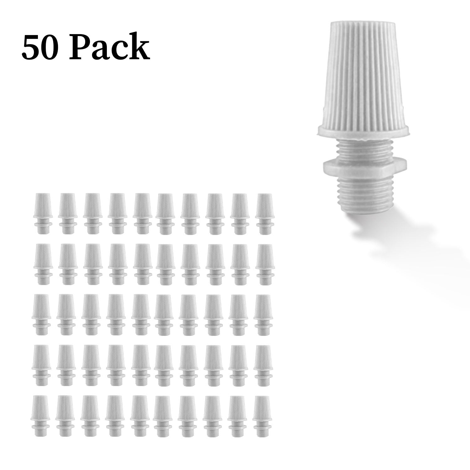 50 pack 100mm white cable cord grip lock