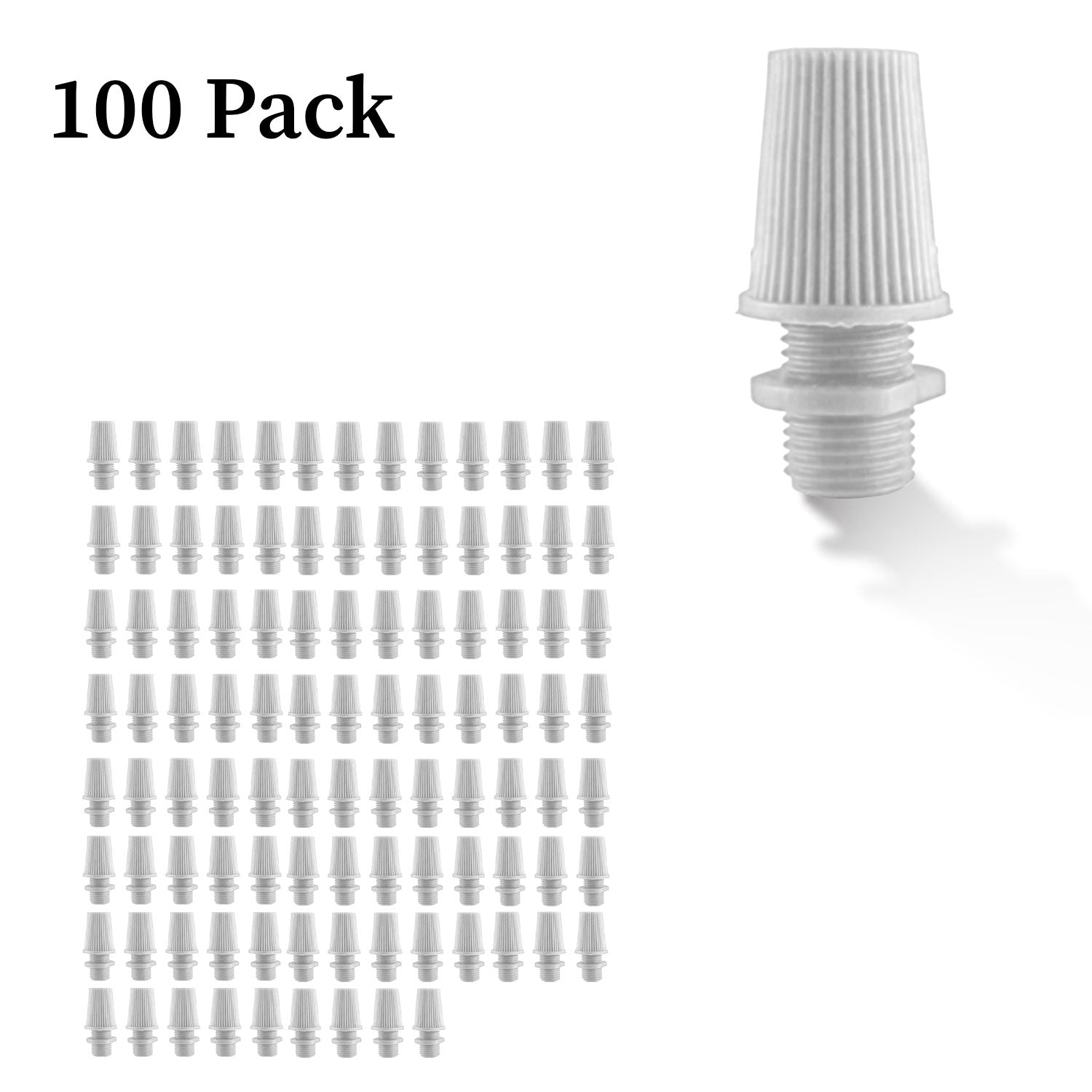 100 pack 100mm white cable cord grip lock
