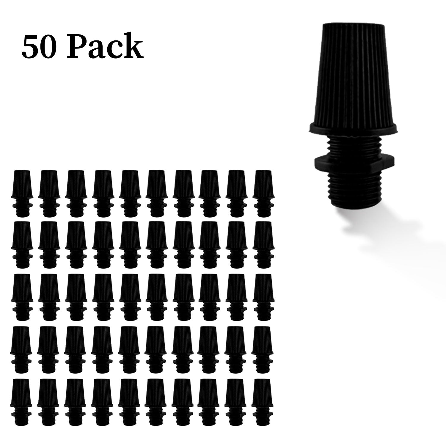 50 pack 100mm Black cable cord grip lock