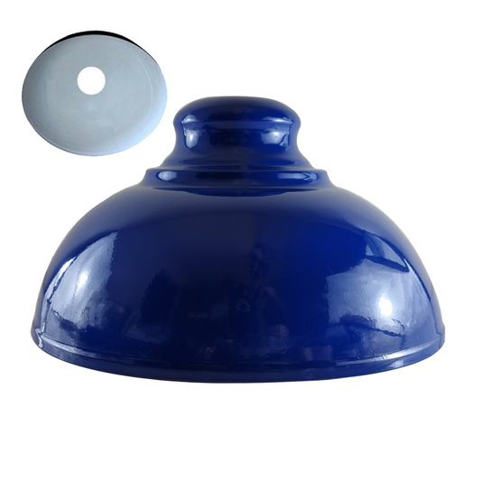 Navy blue Industrial Metal Easy Fit Curvy Shape Lamp Shade For Living Room Kitchen Dining Table Bedroom~1141