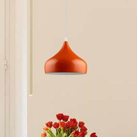 Modern Vintage Industrial E27 Retro Orange Ceiling Wall Lamp Shade Pendant Light~3944