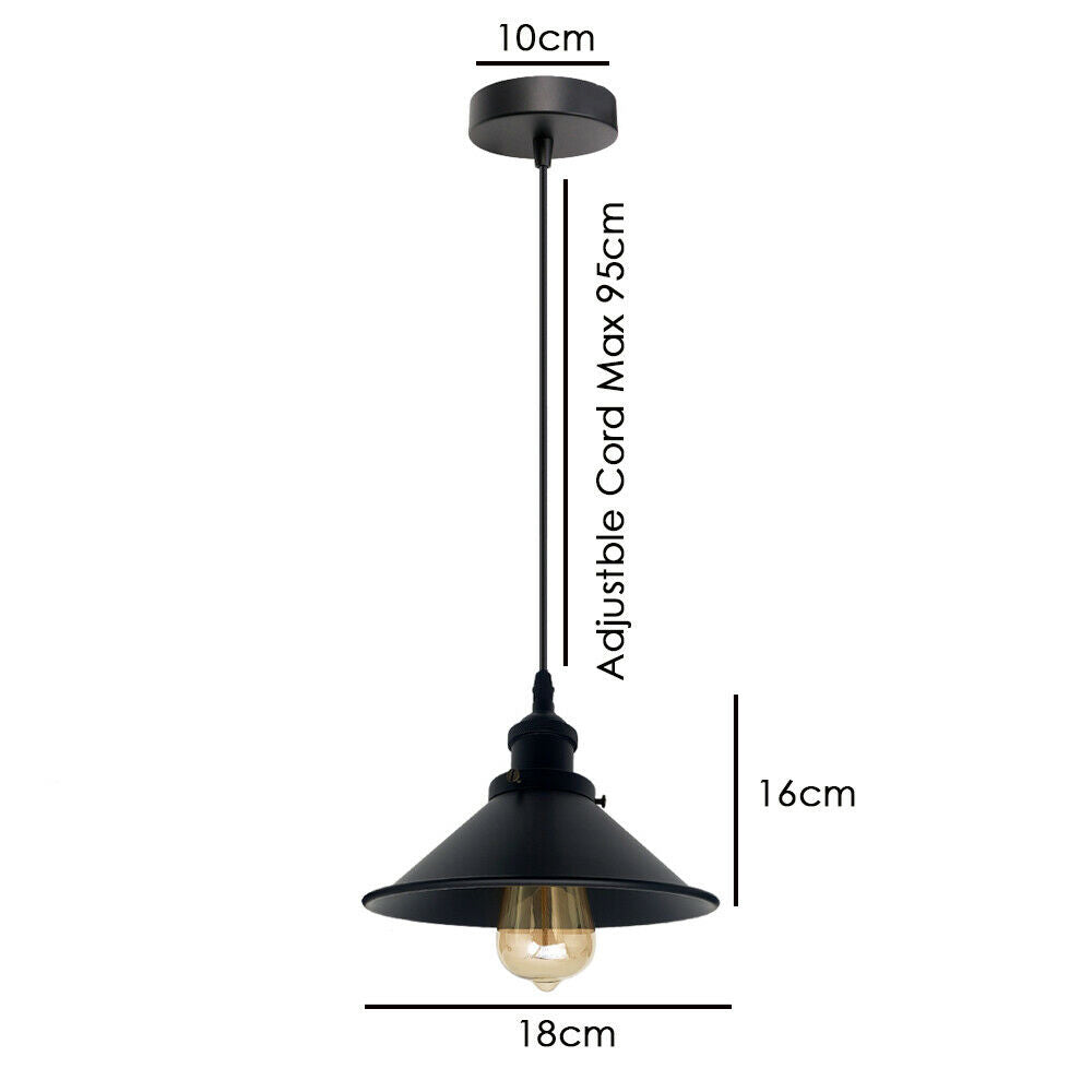 Industrial Light Shades Loft Style Metal Ceiling Pendant Lampshade~2811 - LEDSone UK Ltd