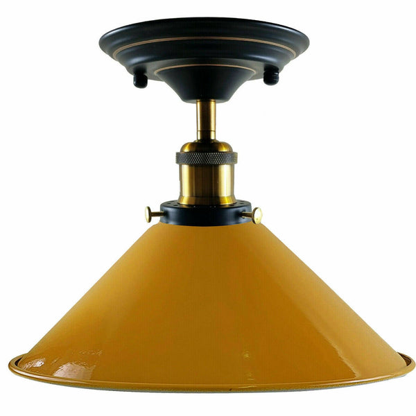 Plafondlamp E27 Binnenverlichting Kap ~1227 – Geel / Zonder lamp