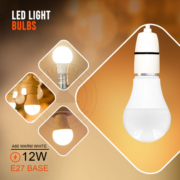 12W E27 gloeilamp, energiebesparende lamp, warm wit, bolvormig~1375