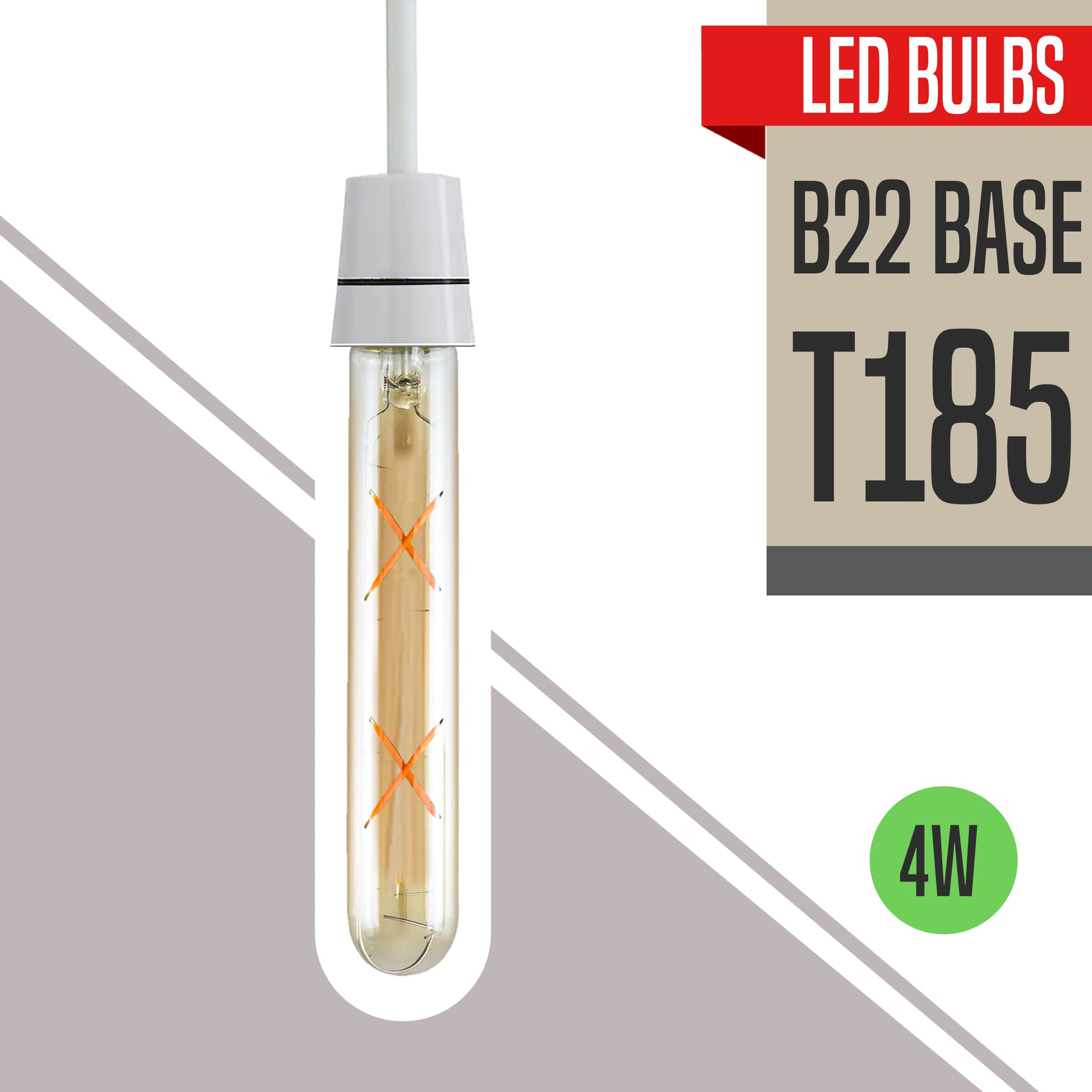 4W T185 B22 LED Non Dimmable Vintage Filament Light Bulb