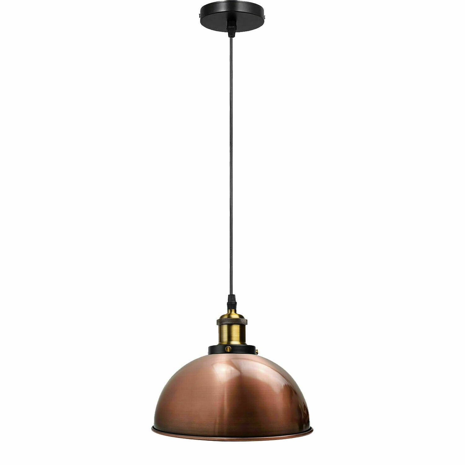 Vintage Modern Ceiling Pendant Light  Metal Dome Shade Hanging Indoor Light Fitting  With 95cm Adjustable Wire~1260 - LEDSone UK Ltd