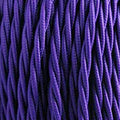 2 Core Twisted Purple Vintage Braided Fabric Cable–0.75mm~3007