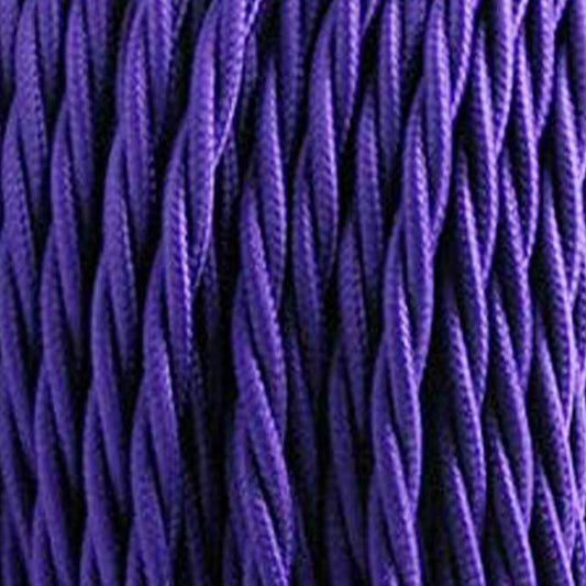 2 Core Twisted Electric Cable Purple colour 5m fabric 0.75mm