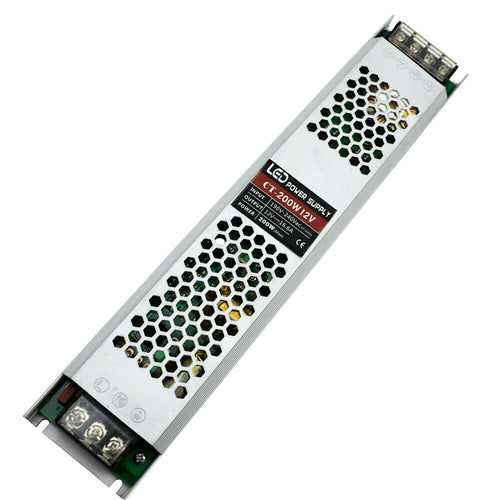 DC12V 200W Ultra Slim LED Strip Light Transformer