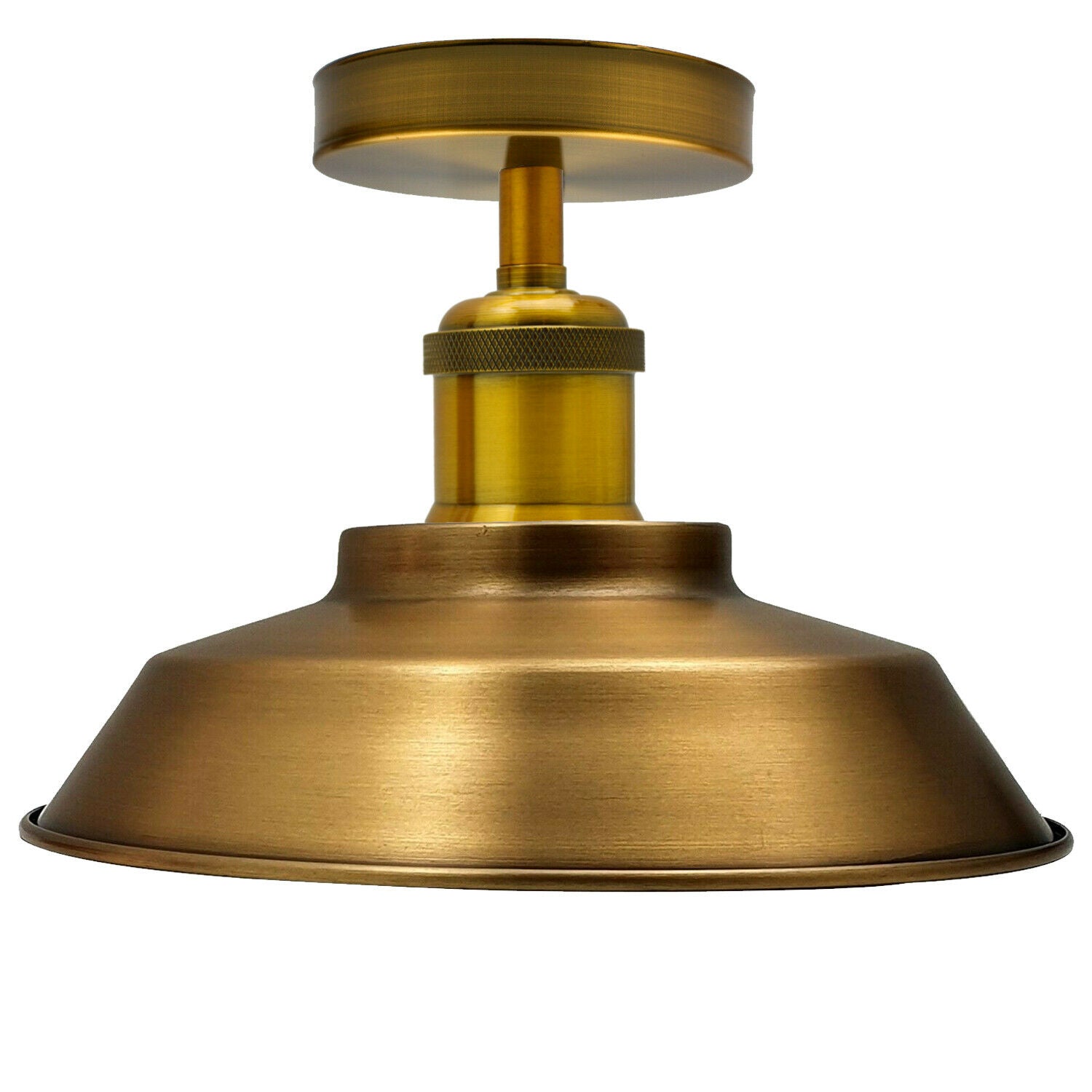 Ceiling Light Retro Flush Mount Ceiling Lamp Shade Fitting Yellow Brass~1929 - LEDSone UK Ltd