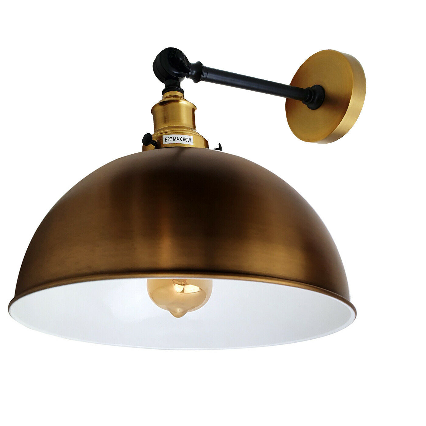 Vintage Style Adjustable Yellow Brass Wall Lights Sconce Lamp Fitting Kit~2474 - LEDSone UK Ltd