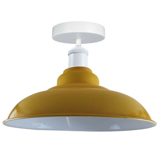 Metalen plafondlampenkappen voor gangen ~1192 – Zonder lamp / Geel