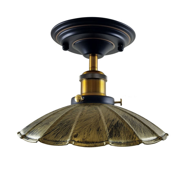 Retro minimalistische plafondlamp voor binnen in de keuken ~1230 – Geborsteld messing / Zonder lamp