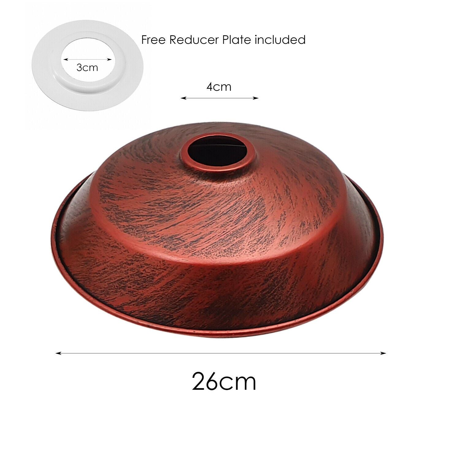 260mm Modern Bowl Metal Ceiling Pendant Light Shade Retro Kitchen Lampshade~1251 - LEDSone UK Ltd