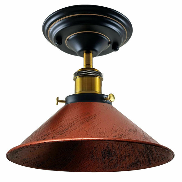 Vintage hanglamp | Plafondlamp Metaal UK~1229 – Zonder lamp / Rustiek Rood