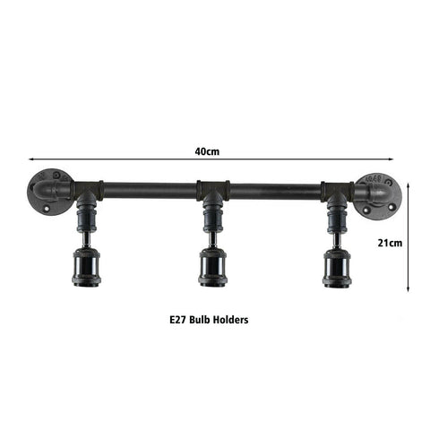 Vintage industriële pijplamp, rustieke wandlamp, steampunk metalen wandlamp, kits~1243