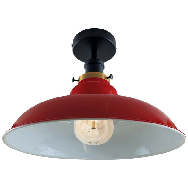Semi-plafondlamp in antieke stijl ~1238 – Met lamp / Rood