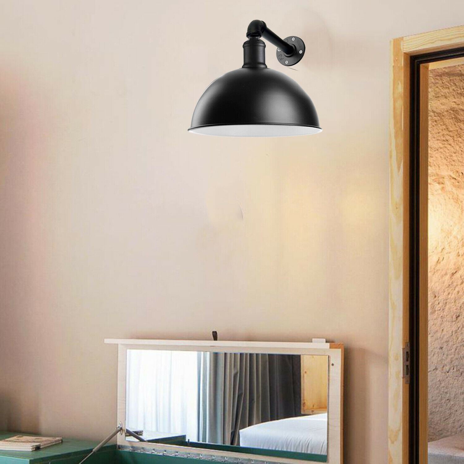 Wall Mounted Water Pipe Light Sconce Wall Light Fixture Indoor Light Fitting Metal Lamp Shade Dining Room Hallway Corridor Loft Basement Restaurant~1244 - LEDSone UK Ltd