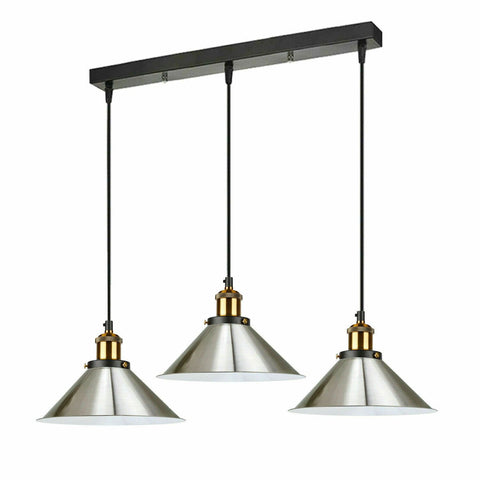 Ceiling Pendant Light Modern Style 3 Cluster Metal Lampshade Colour Light Shades~1323