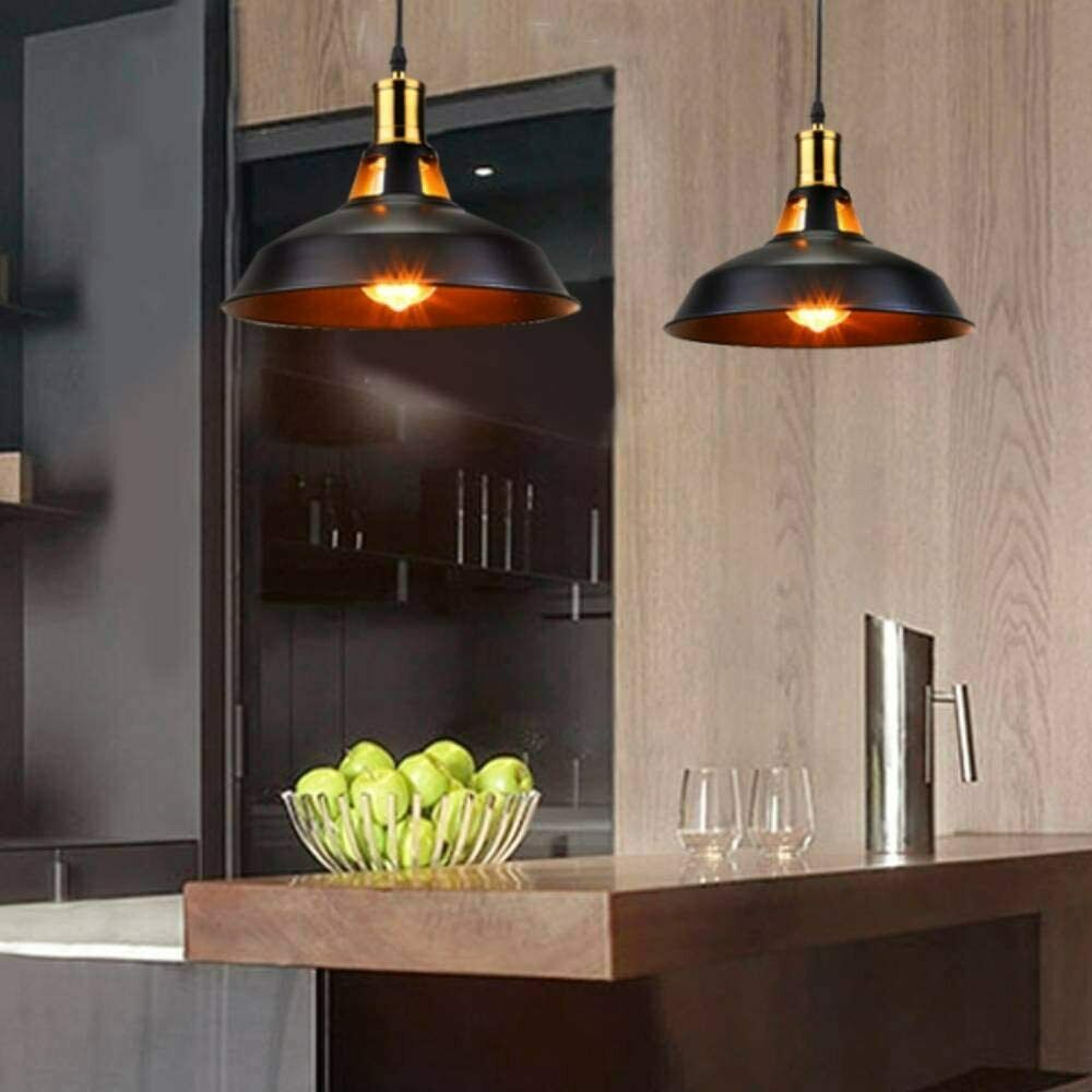 2-Pack Retro Metal Pendant Shades for Stylish Home Lounge