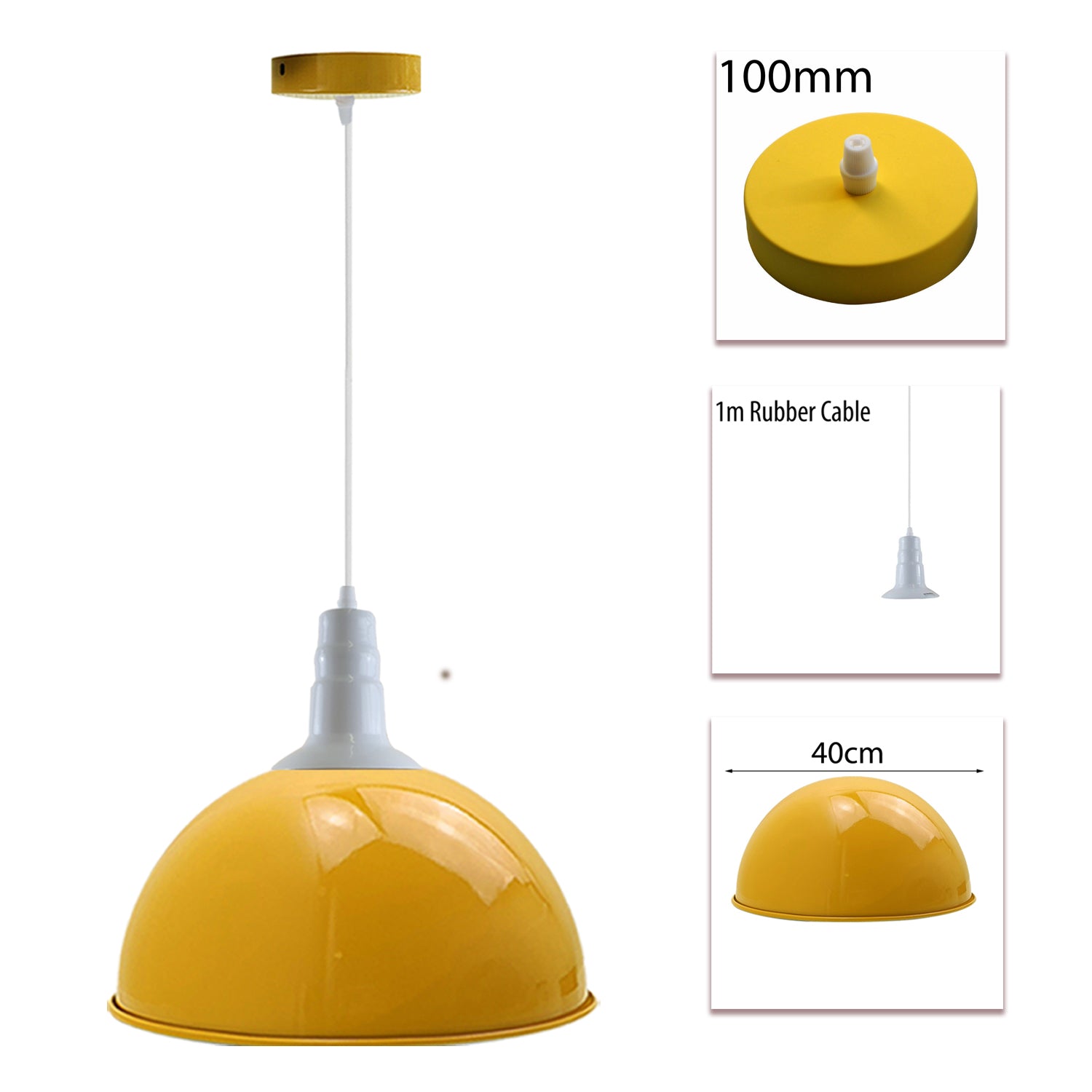 2 Pack Modern Vintage Industrial Retro Loft Metal Ceiling Lamp Shade Pendant Light~3575 - LEDSone UK Ltd