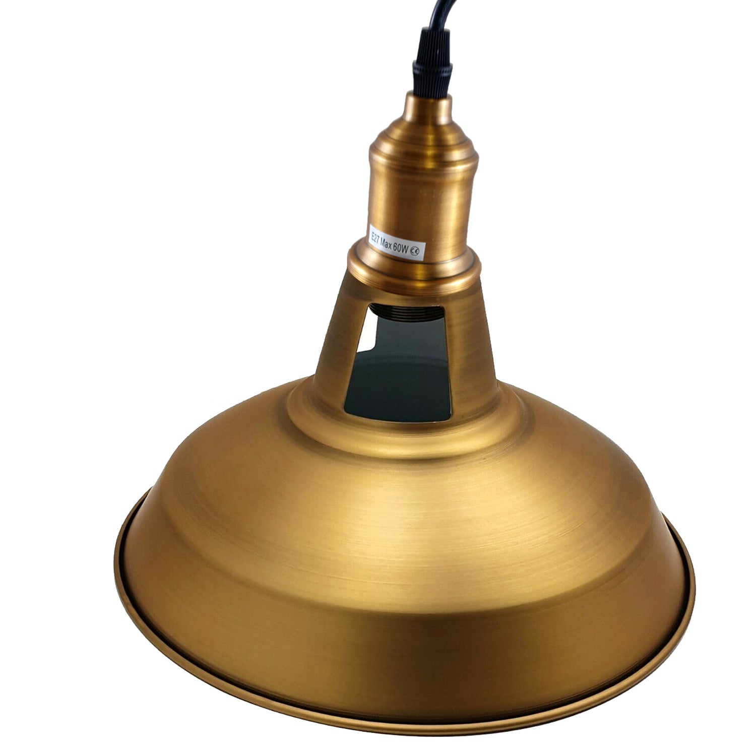 2 x Yellow Brass Metal Ceiling Lamp Shade Pendant Light~1476 - LEDSone UK Ltd
