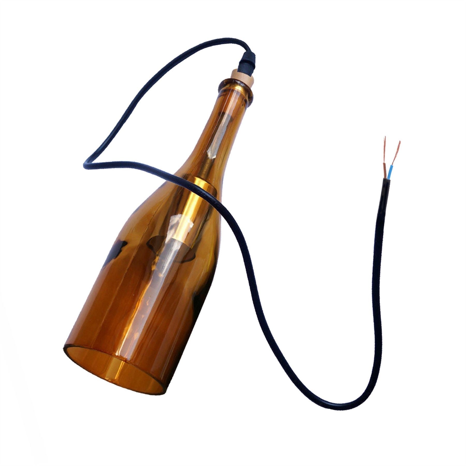 Industrial Ceiling Pendant Light 3Wine Bottle Cluster Glass Lampshade~1345 - LEDSone UK Ltd