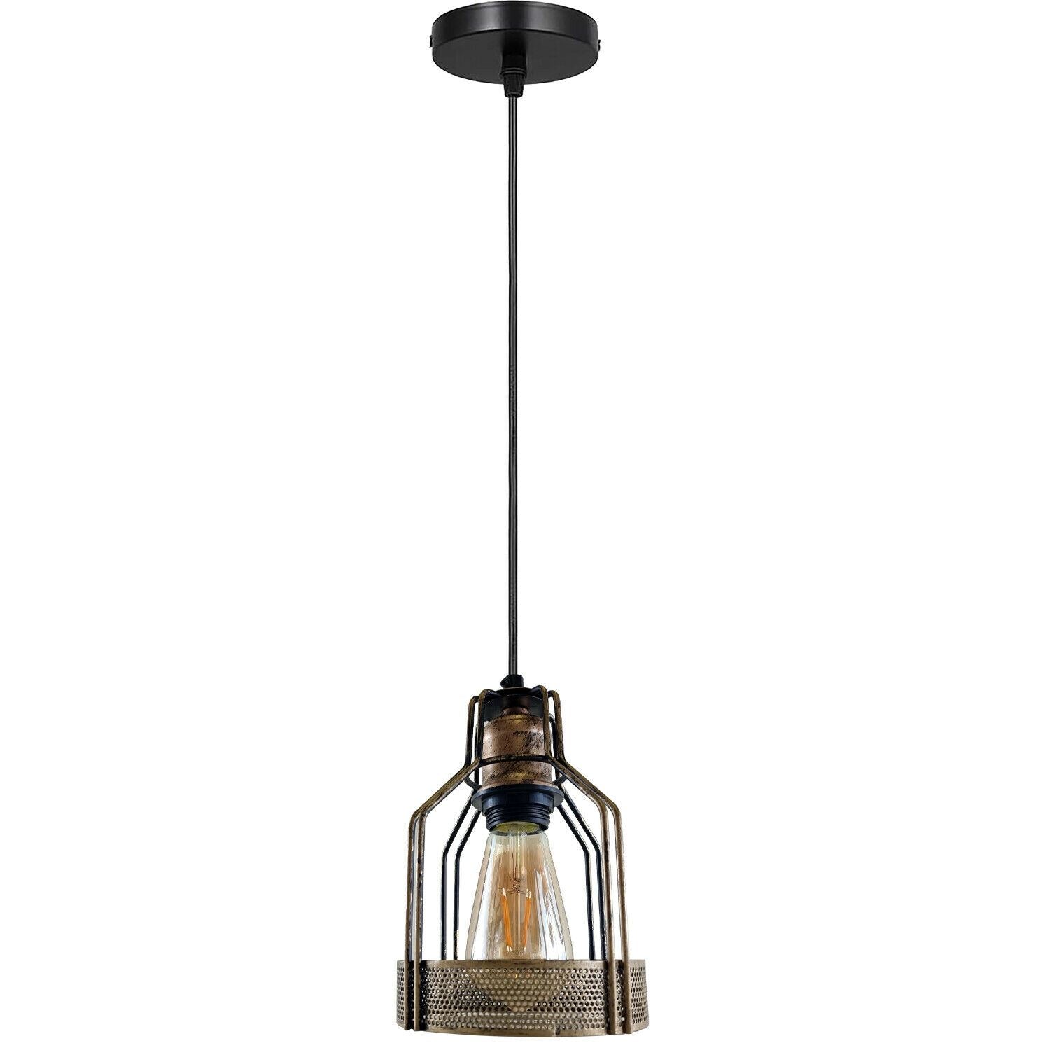 Vintage Retro Industrial Ceiling Pendant Living Room Kitchen Indoor Hanging Lamp Bird Cage Lighting~1202 - LEDSone UK Ltd