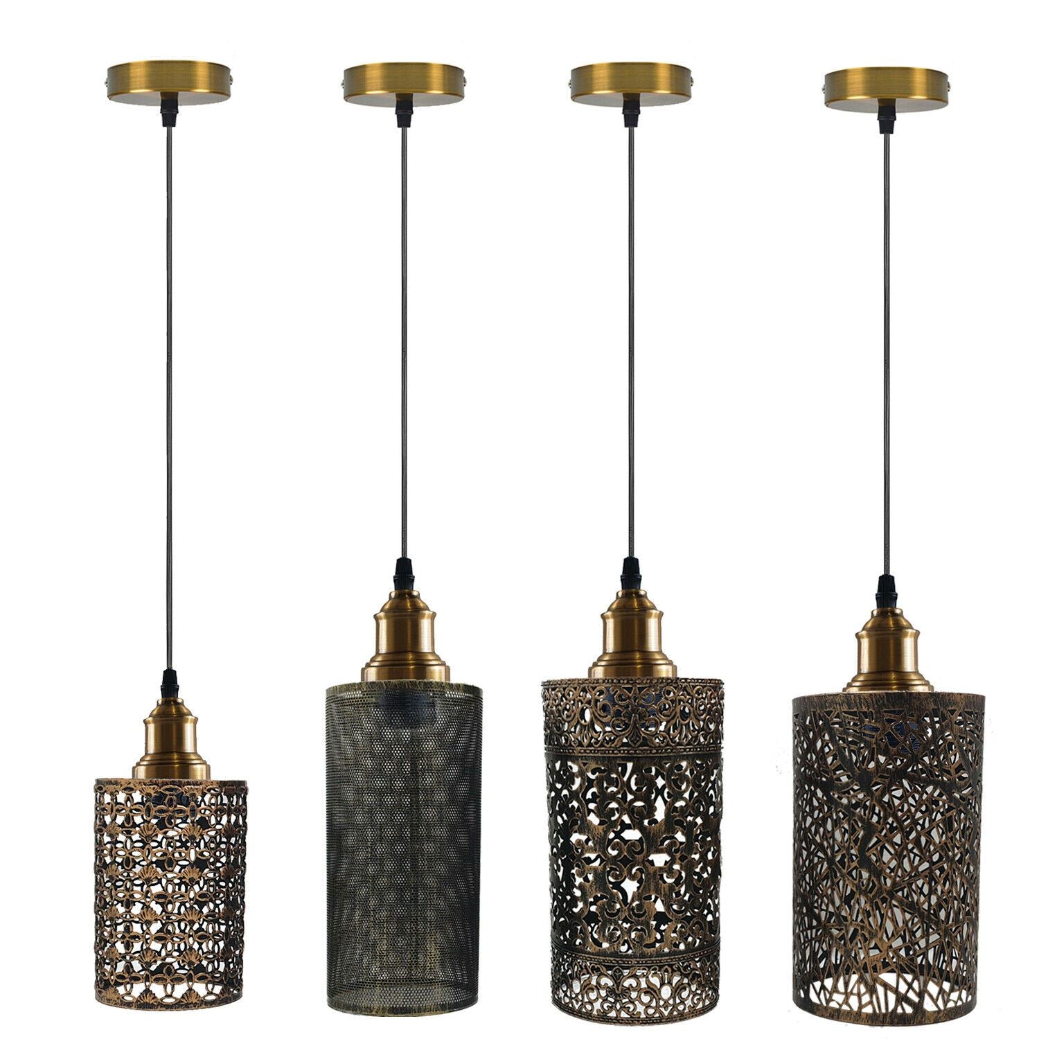 Vintage Metal Cage Retro Industrial Pendant Ceiling Lamp Light~1316 - LEDSone UK Ltd
