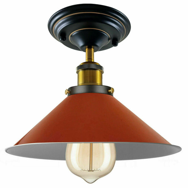Plafondlamp E27 Binnenverlichting Kap ~1227 – Oranje / Met lamp