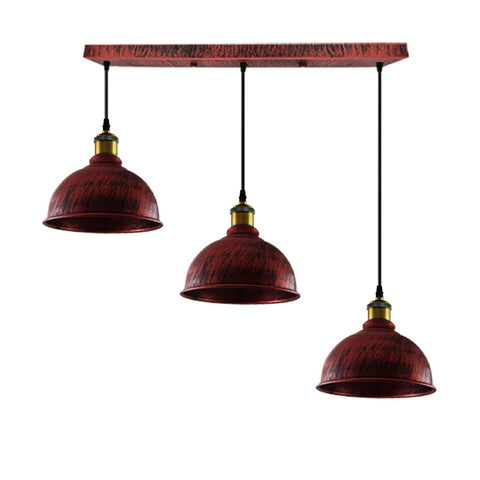 Vintage Industrial Brushed Copper Indoor Hanging Adjustable Pendant Light Metal Mug Cage Ceiling Chandelier~3386