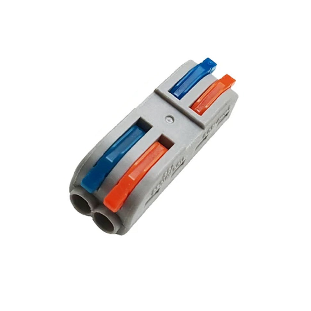2 Way Electrical Connectors Wire Block Clamp Clips Fast Cable Reusable Lever~2045 - LEDSone UK Ltd