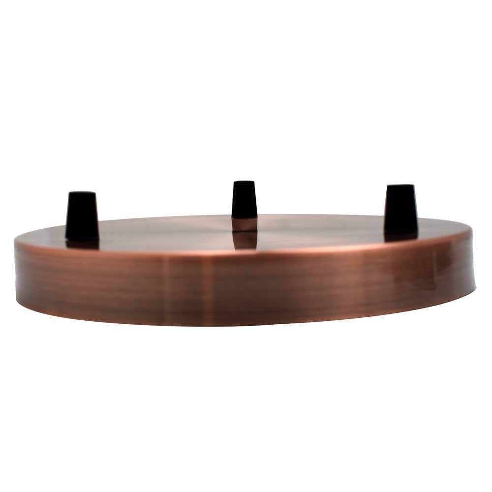 3 Point Ceiling rose 200mm Copper 2